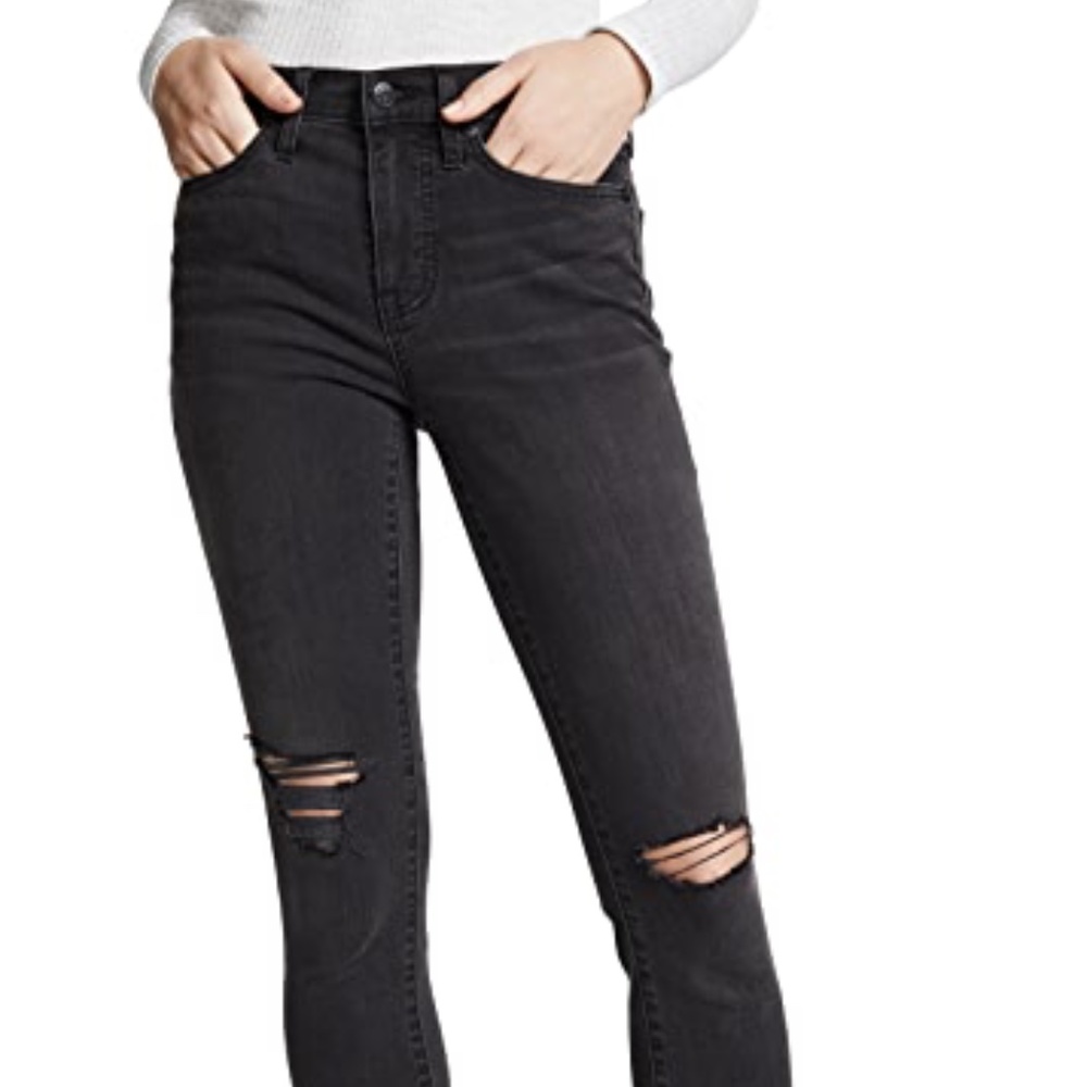 Washed Black Madewell High Rise Skinny Jeans